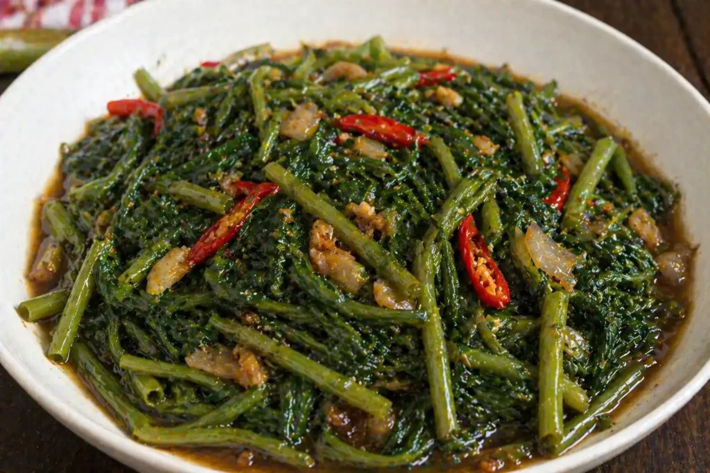 Adobong kangkong vegetable ulam