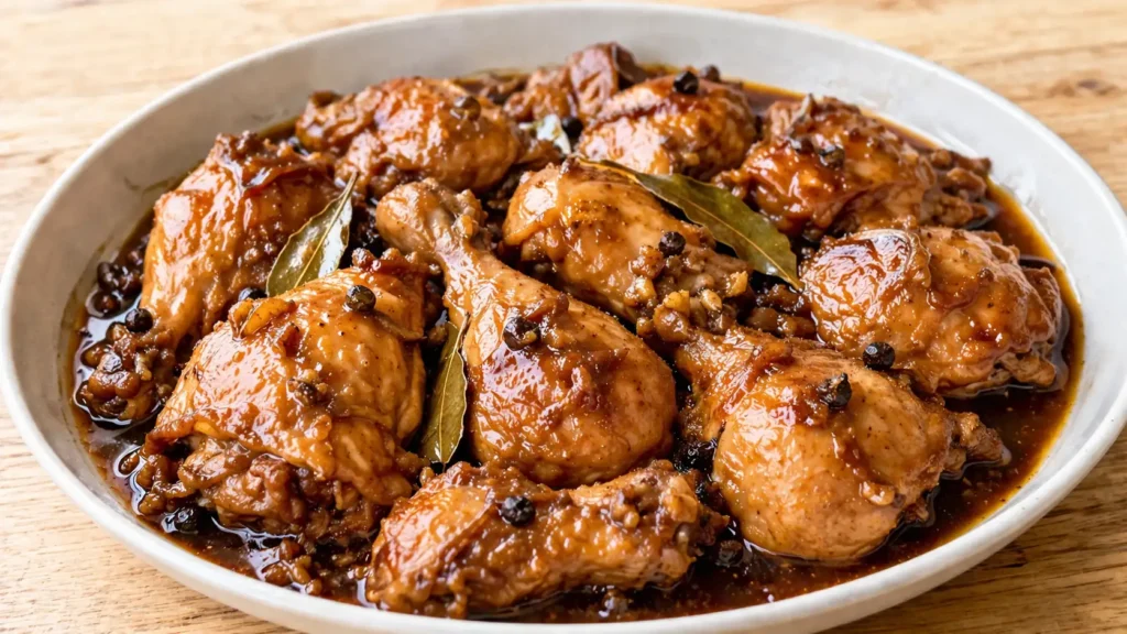 Chicken adobo ulam Filipino style