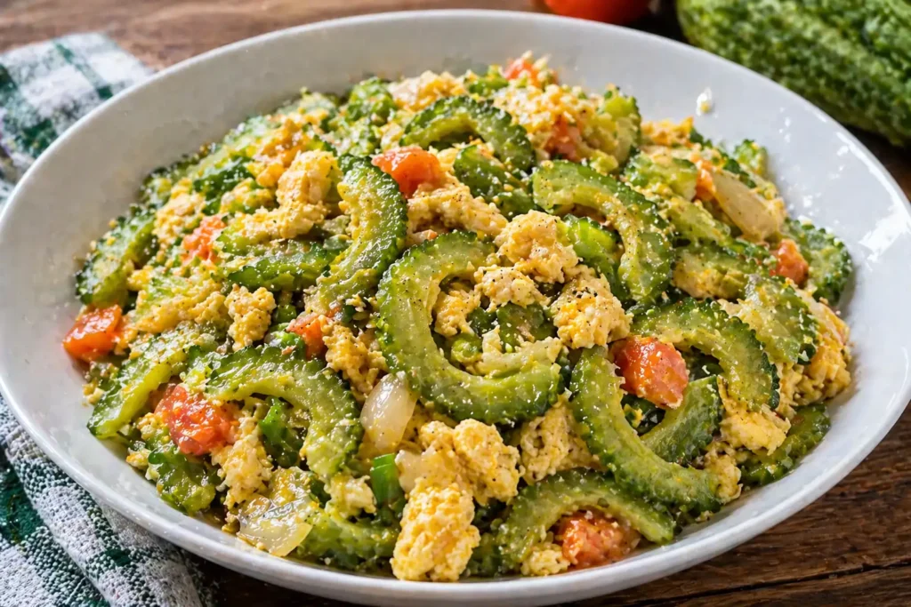 Ginisang ampalaya with egg – healthy Filipino vegetable ulam idea