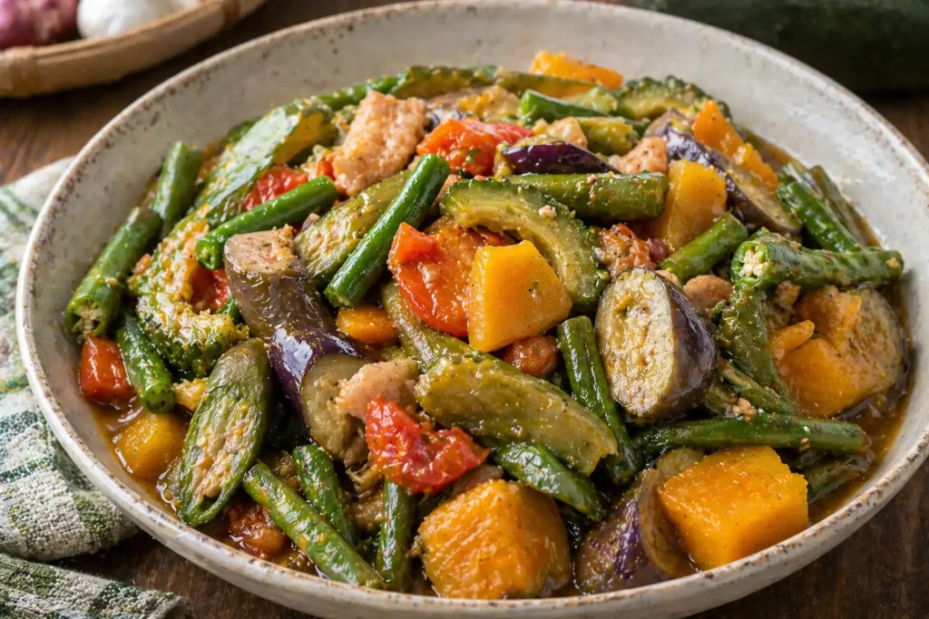 Pinakbet Filipino vegetable ulam dish