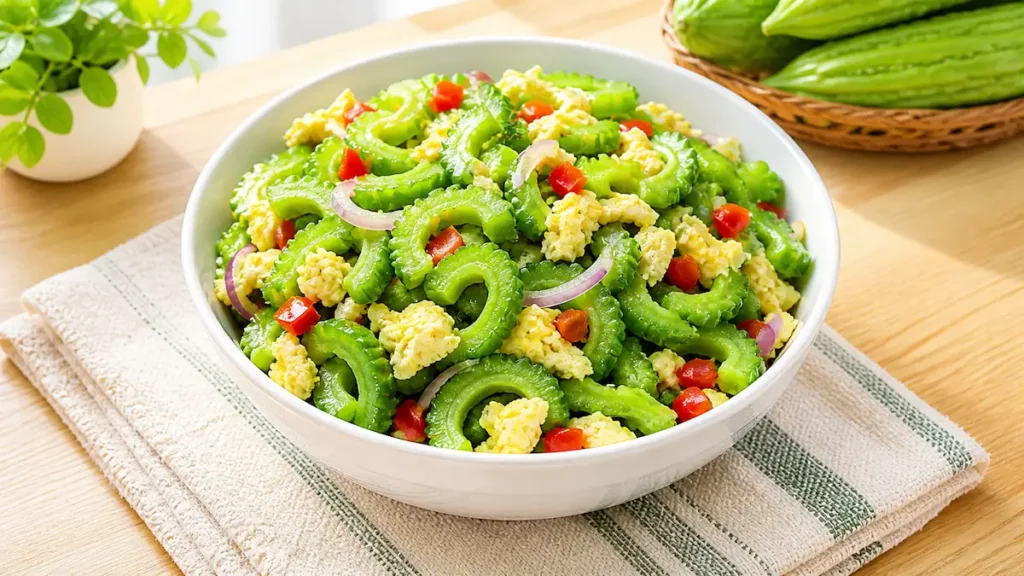 Ginisang Ampalaya with Egg